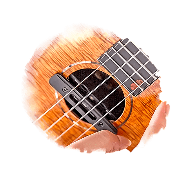 Makai Guitar Makai Ukulele Uke Tenor Solid Top with Double U0 Pickup MT-70-FX - Byron Music