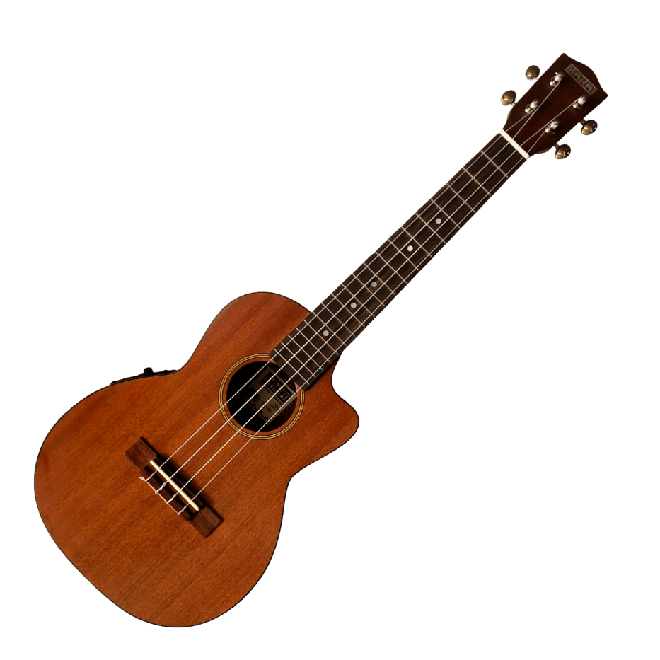 Makai Guitar Makai Ukulele Uke Tenor with Pickup and Cutaway Mahogany TK-65 - Byron Music