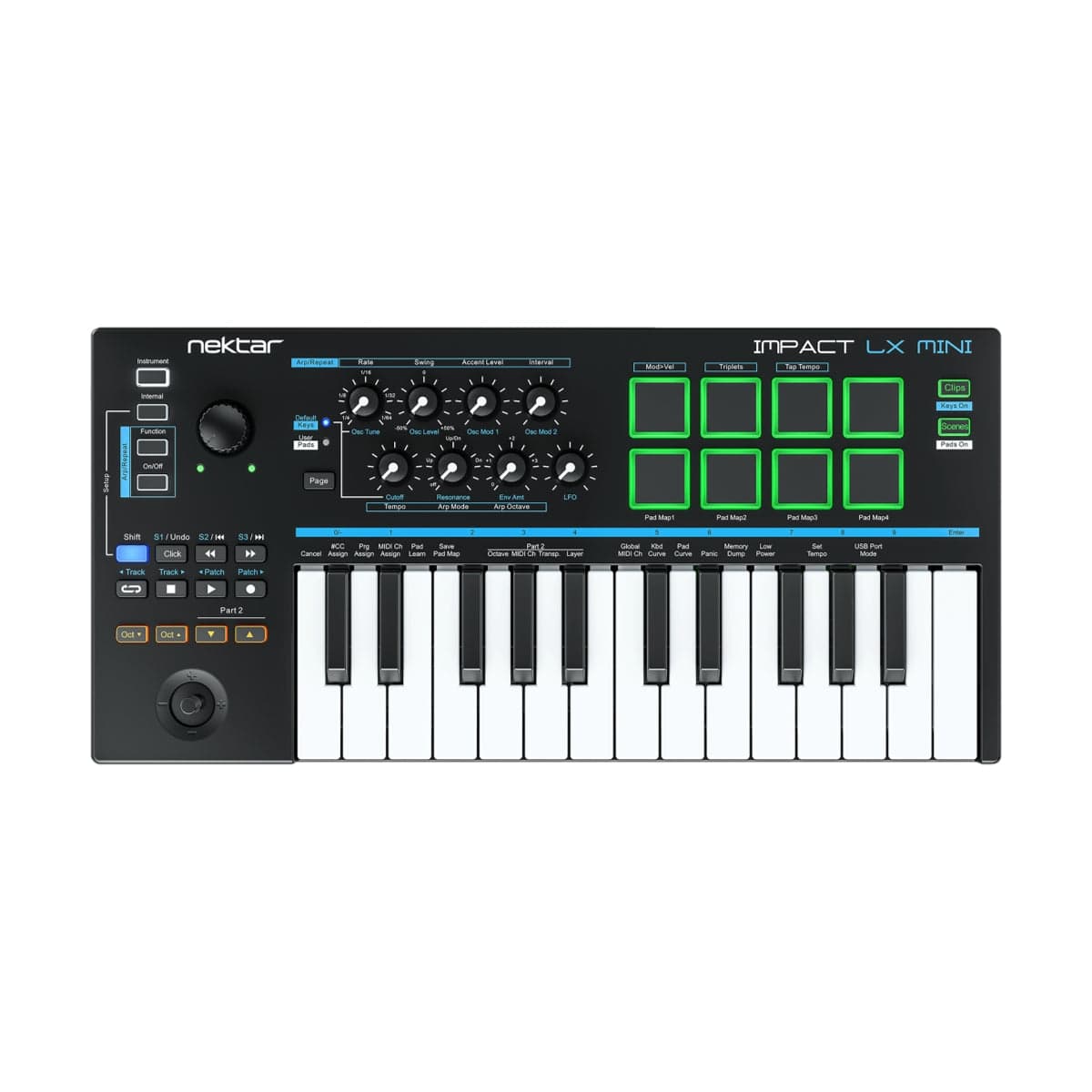 Nektar Recording Nektar Impact LX Mini USB MIDI controller keyboard - Byron Music