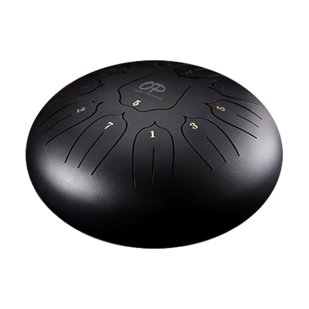 Opus Percussion Percussion Opus Tongue Drum 10 Inch 11 Note Lotus Carves Black - Byron Music