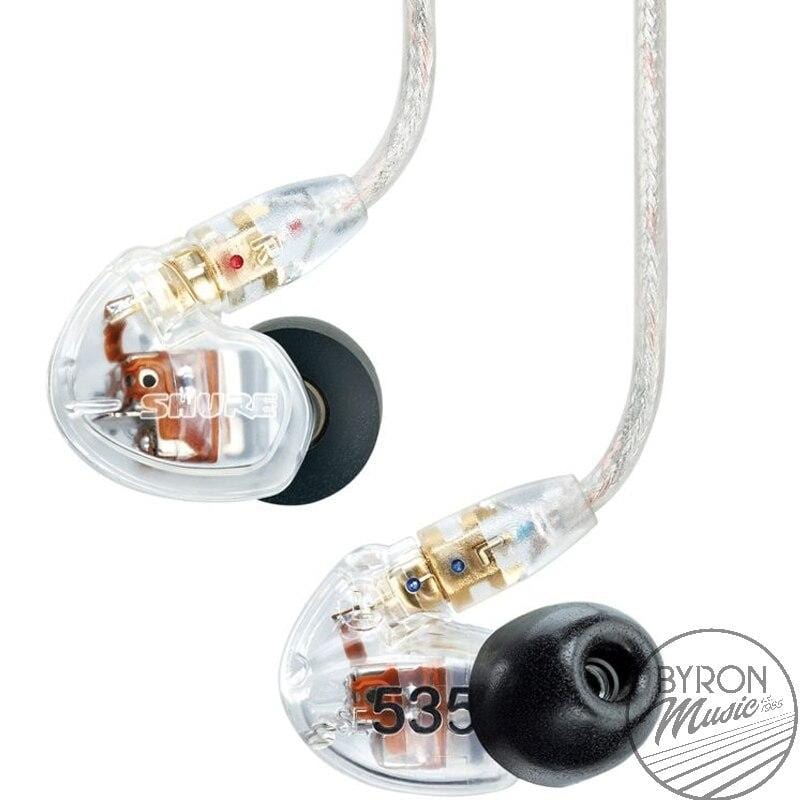 Shure Recording Shure SE535 Sound Isolating Earphones with Triple High Definition MicroDrivers - Clear - Byron Music
