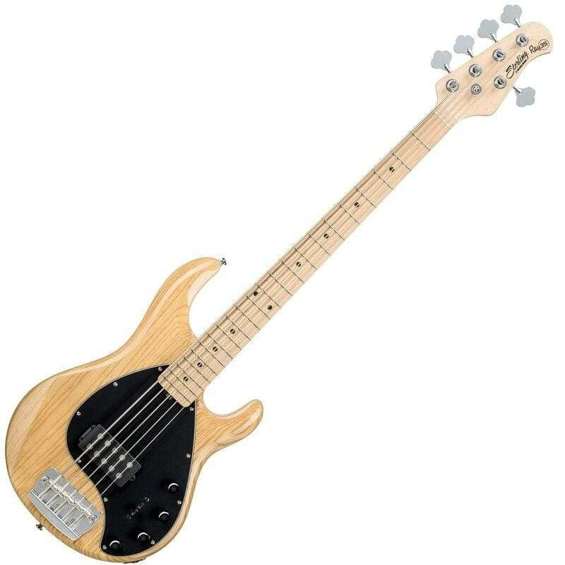 Sterling by Music Man Ray35 Quilt Maple 5-String Bass Guitar Natural