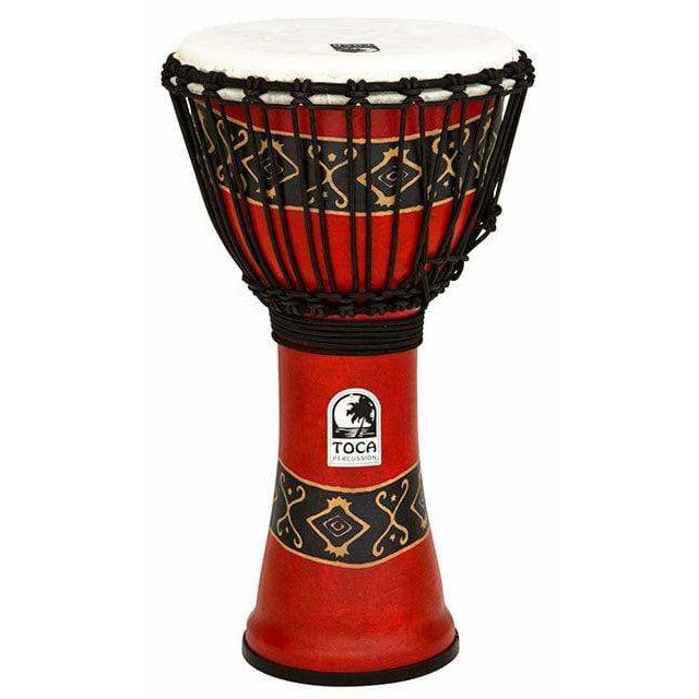TOCA PERCUSSION PRO MUSIC AUSTRALIA Home Page TOCA 10 INCH ROPE TUNED DJEMBE RED PRINT - Byron Music