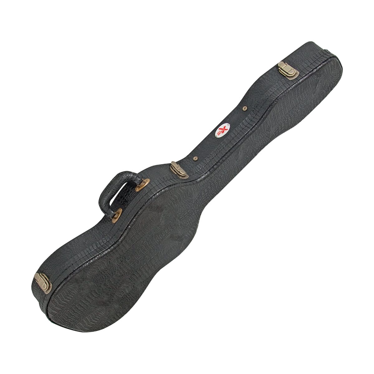 Xtreme Guitar Accessories Xtreme Electric Guitar Case Strat Shape Black Croc Vinyl HC3008 - Byron Music