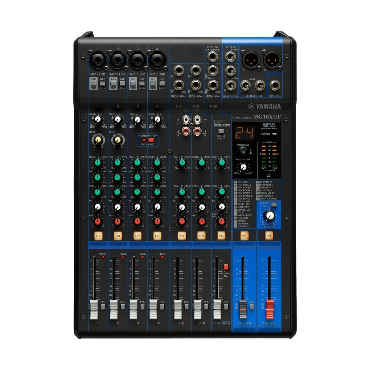 Yamaha Recording Yamaha MG10XUF Mixer 10-Channel with Effects &amp; USB - Byron Music