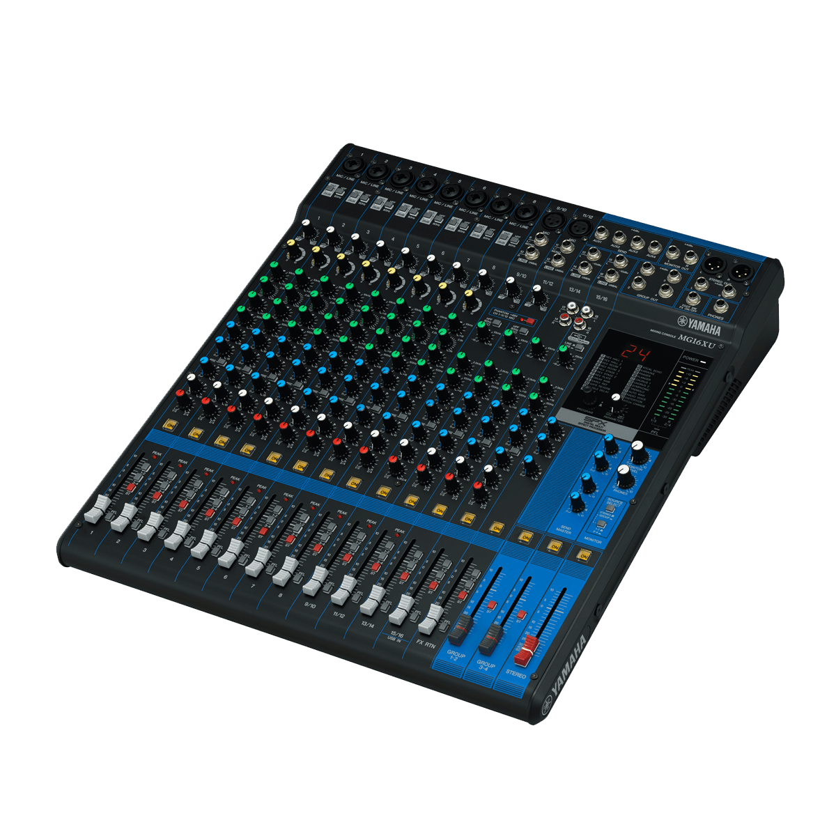 Yamaha PA | Lighting Yamaha Mixer 16 Channel with Effects and USB Audio Interface MG16XU - Byron Music