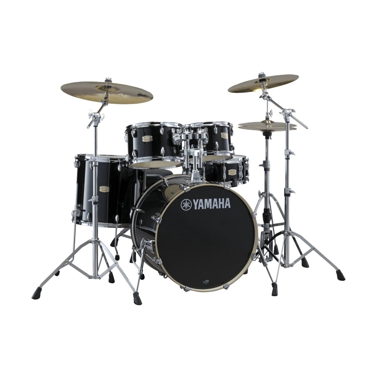 Yamaha Percussion Yamaha Stage Custom Birch Drum Kit 6-Piece with Cymbals Raven Black SCB20PSTRB - Byron Music